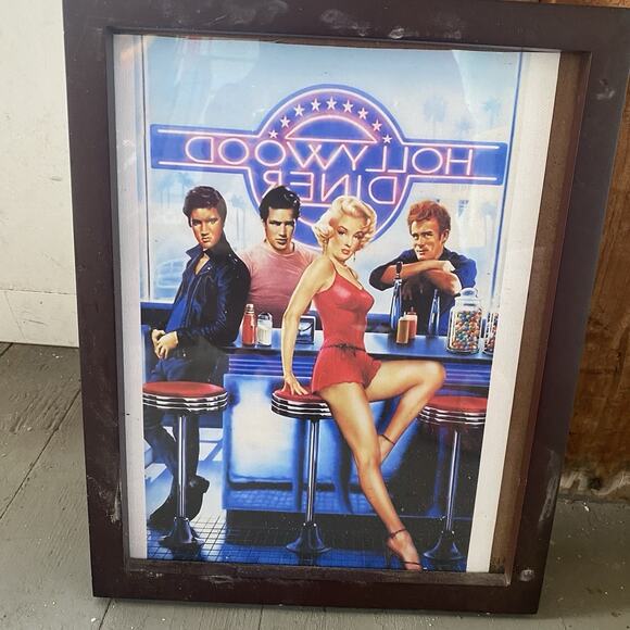 Hollywood Diner Legends Poster Elvis, Marilyn Monroe, James Dean, Marlon Brando - Picture 2 of 7